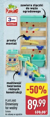 Drewniany tor wodny promocja w Aldi
