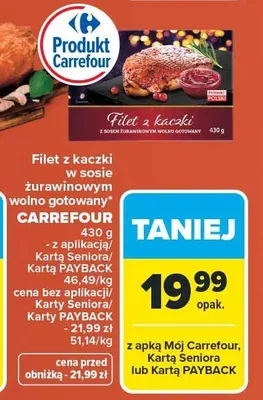 Filet z kaczki w sosie żurawinowym wolno gotowany promocja w Carrefour