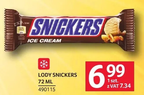 Lody SNICKERS 72 ml promocja w Selgros
