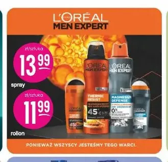 Dezodorant roll-on L'Oréal Men Expert promocja w Drogerie Jasmin