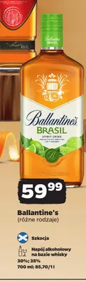 Napój alkoholowy na bazie whisky Ballantine's promocja w Netto