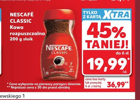 Kawa rozpuszczalna Nescafé Classic promocja w Kaufland