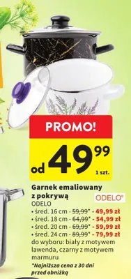 Garnek emaliowany z pokrywą Odelo średnica 16 cm promocja w Intermarche
