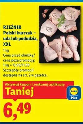 Kurczak polski - uda lub podudzia, XXL promocja w Lidl