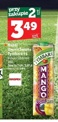 Napój Tymbark Owoce Świata Mango promocja w TOPAZ