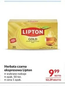 Herbata czarna ekspresowa Lipton promocja w Makro