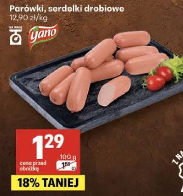 Parówki, serdelki drobiowe promocja w Delikatesy Centrum