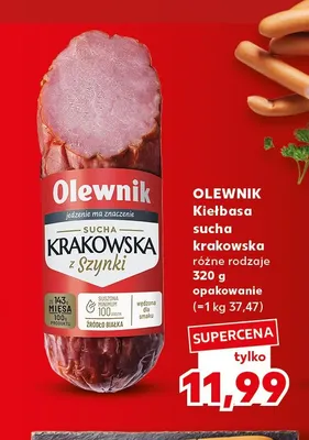Kiełbasa sucha krakowska Olewnik promocja w Kaufland