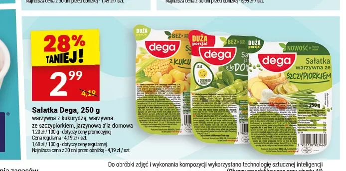 Sałatka Dega warzywna ze szczypiorkiem promocja w Twój Market
