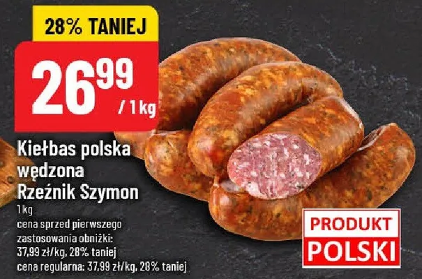 Kiełbas polska wędzona  promocja w POLOmarket