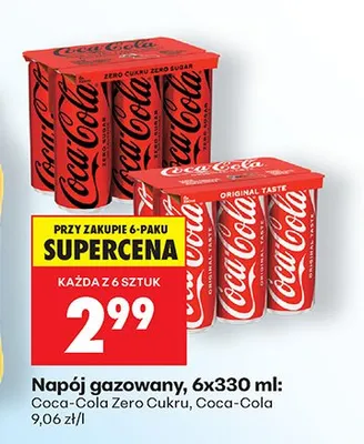 Napój gazowany Coca-Cola Zero Cukru promocja w Biedronka