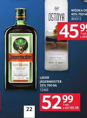 Likier Jägermeister 35% promocja w Selgros