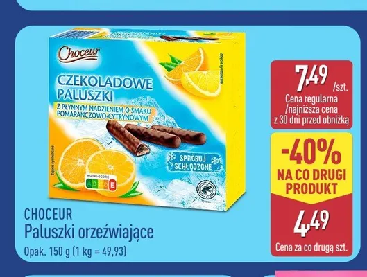 Paluszki orzeźwiające Choceur promocja w Aldi