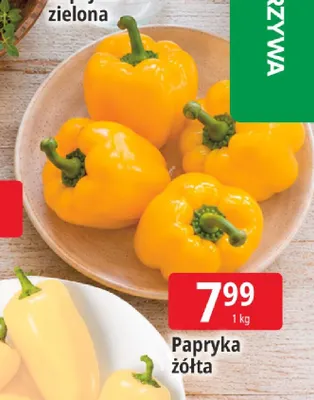 Papryka żółta promocja w Leclerc