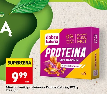 Baton proteinowy mini o smaku karmelu promocja w Biedronka