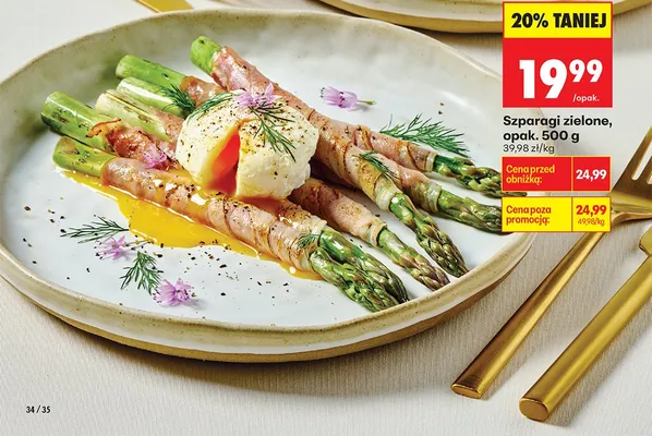 Szparagi zielone, 500 g promocja w Biedronka