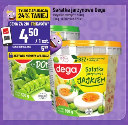 Sałatka jarzynowa a'la domowa Dega promocja w POLOmarket