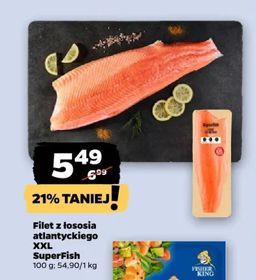 Filet z łososia atlantyckiego XXL SuperFish promocja w Netto
