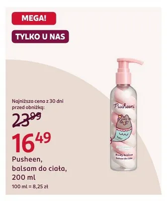 Balsam do ciała Pusheen promocja w Rossmann