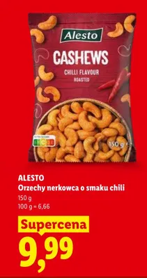 Orzechy nerkowca o smaku chili Alesto promocja w Lidl