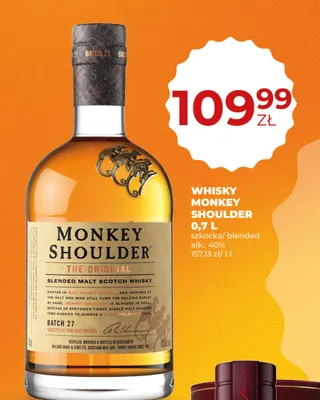 Whisky Monkey Shoulder promocja w Duży Ben