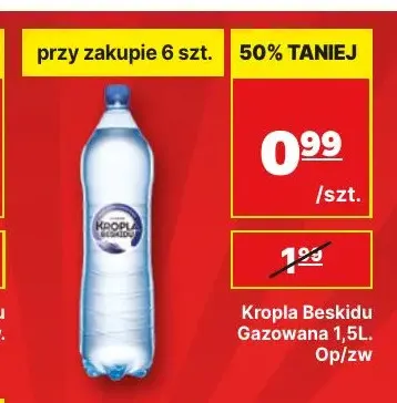 Woda gazowana Kropla Beskidu promocja w API Market