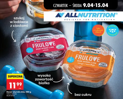 Deser skyrnik chia wiśnia promocja w Biedronka