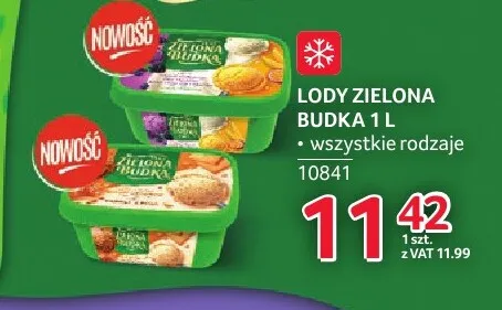 Lody Zielona Budka 1 l promocja w Selgros