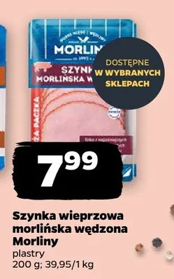 Szynka wieprzowa morlińska wędzona promocja w Netto