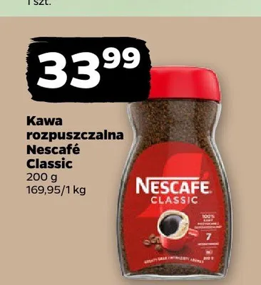 Kawa rozpuszczalna Nescafé Classic promocja w Netto