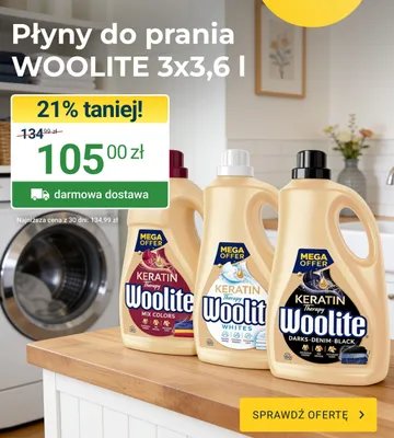 Płyny do prania Woolite Keratin Therapy 3-pak promocja w ERLI