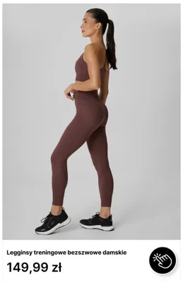 Legginsy treningowe bezszwowe damskie promocja w 4F