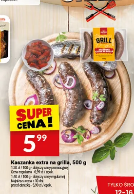Kaszanka extra na grilla Białecki Wędzarnia promocja w Twój Market