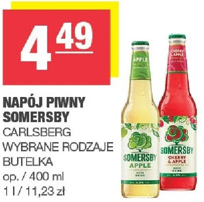 Napój piwny Carlsberg wybrane rodzaje butelka promocja w SPAR