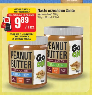 Masło orzechowe smooth Sante promocja w POLOmarket