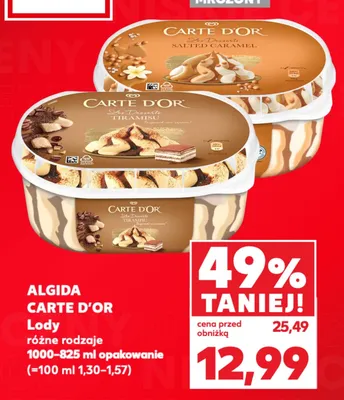 Lody Salted Caramel Carte D'Or promocja w Kaufland