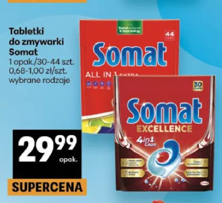 Kapsułki do zmywarki Somat Excellence 4in1 promocja w Delikatesy Centrum