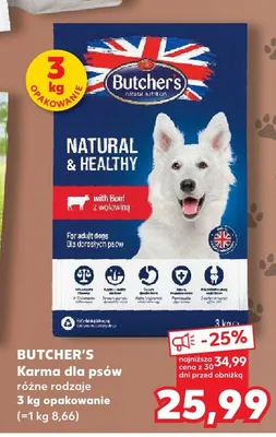 Karma dla psów Butcher's Natural & Healthy promocja w Kaufland
