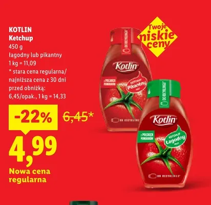 Ketchup pikantny Kotlin promocja w Lidl