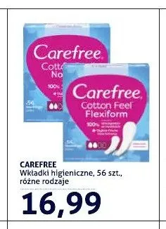 Wkładki higieniczne Carefree Cotton Feel Flexiform promocja w Blue Stop