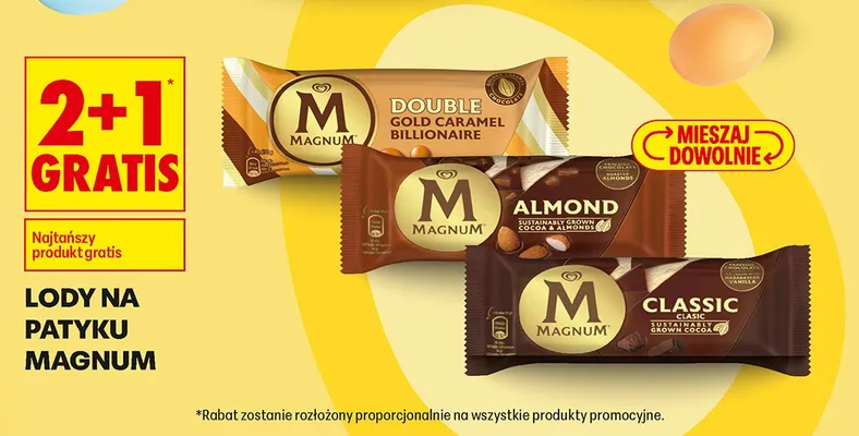 Lody na patyku Double Gold Caramel Billionaire promocja w Biedronka