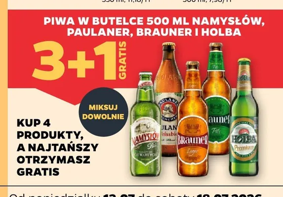 Piwo Brauner Lager promocja w Netto