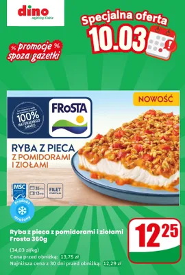 Ryba z pieca z pomidorami i ziołami promocja w Dino