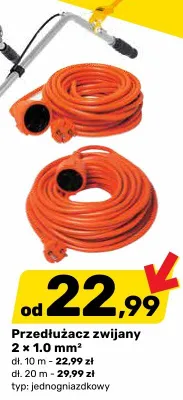 Przedłużacz zwijany promocja w Bricomarche