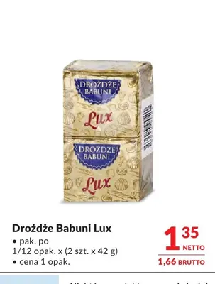 Drożdże Babuni Lux 2-pak promocja w Makro