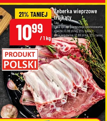 Żeberka wieprzowe trójkąty promocja w POLOmarket