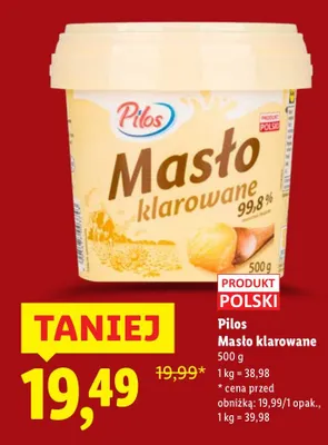 Masło klarowane 99,8% promocja w Lidl