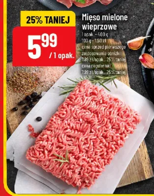 Mięso mielone wieprzowe promocja w POLOmarket