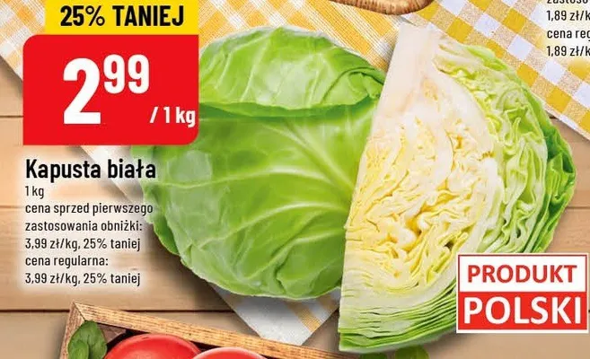 Kapusta biała promocja w POLOmarket