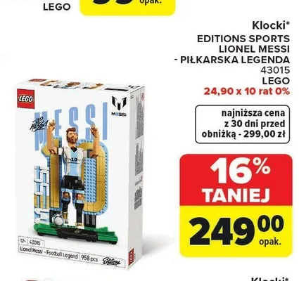 Klocki LEGO EDITIONS SPORTS LIONEL MESSI - PIŁKARSKA LEGENDA 43015 promocja w Carrefour